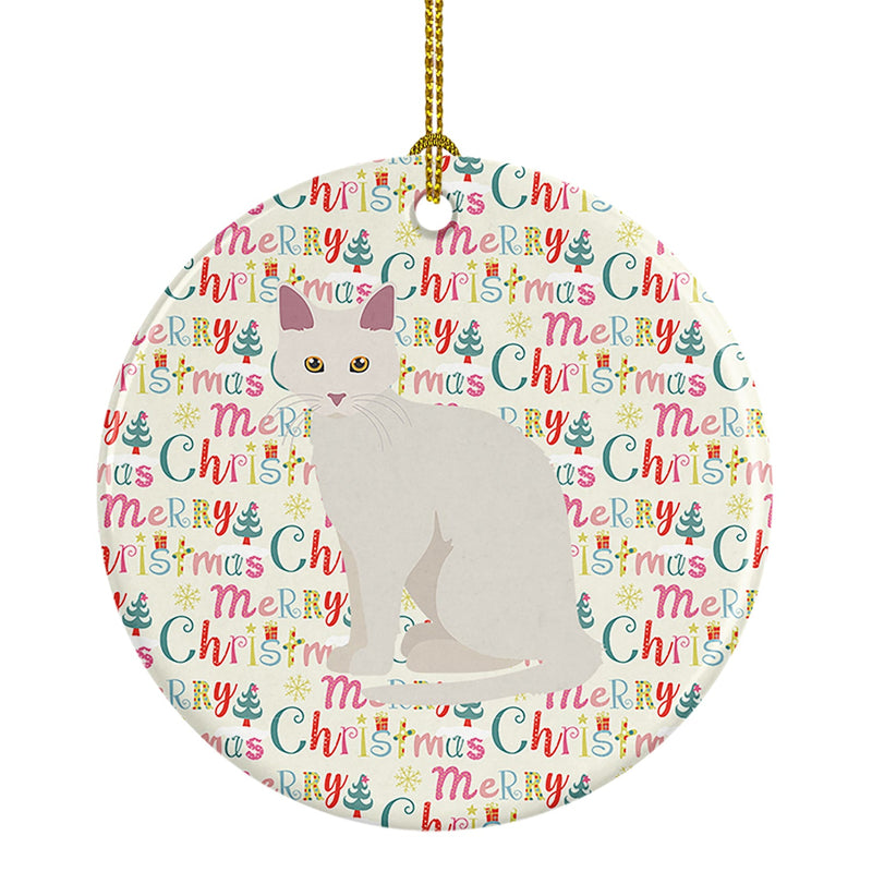 Aphrodite Giant Cat Christmas Ceramic Ornament