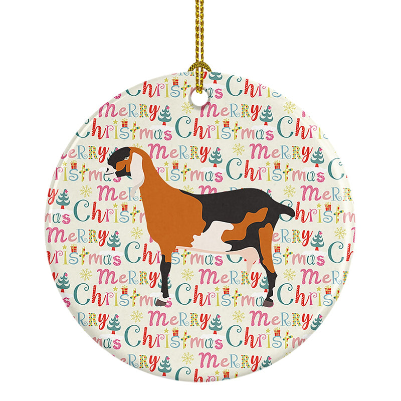 Anglo-nubian Nubian Goat Christmas Ceramic Ornament