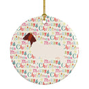 Boer Goat Christmas Ceramic Ornament