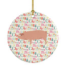 American Landrace Pig Christmas Ceramic Ornament