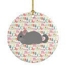 Agouti Chinchilla Christmas Ceramic Ornament