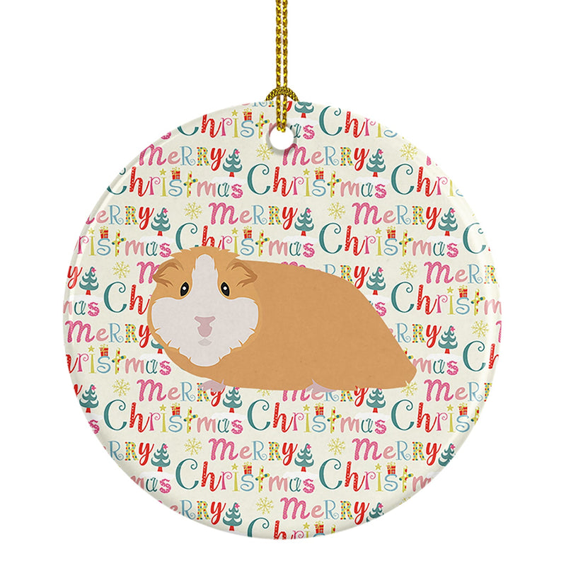 American Guinea Pig Christmas Ceramic Ornament
