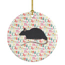 Black Rat Christmas Ceramic Ornament