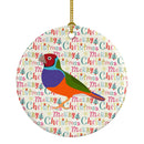 Amadina Christmas Ceramic Ornament