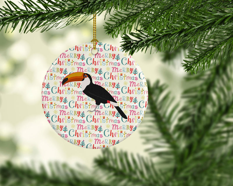 Toucan Christmas Ceramic Ornament
