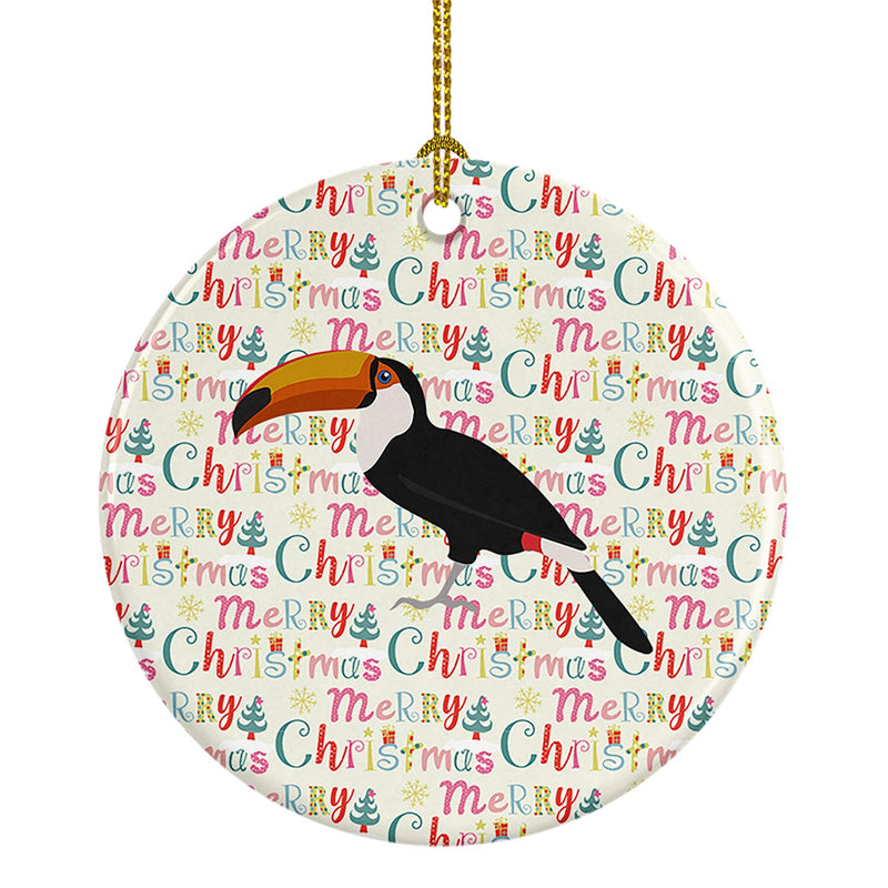 Toucan Christmas Ceramic Ornament