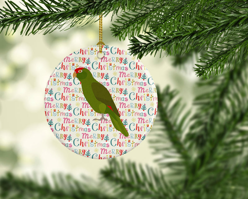 Amazon Parrot Christmas Ceramic Ornament