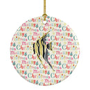 Angelfish Christmas Ceramic Ornament