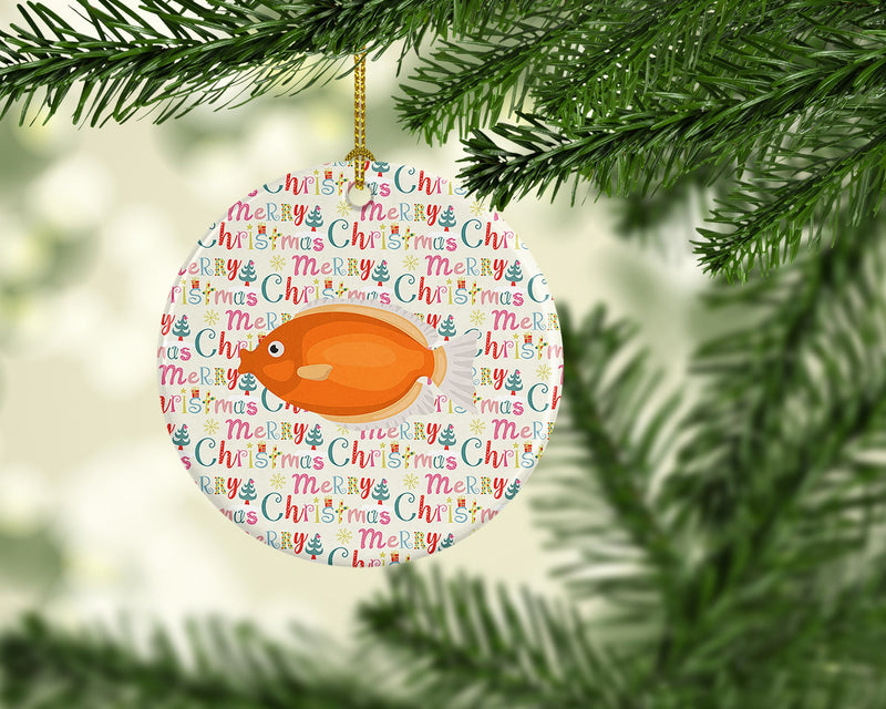 Kissing Gourami Christmas Ceramic Ornament