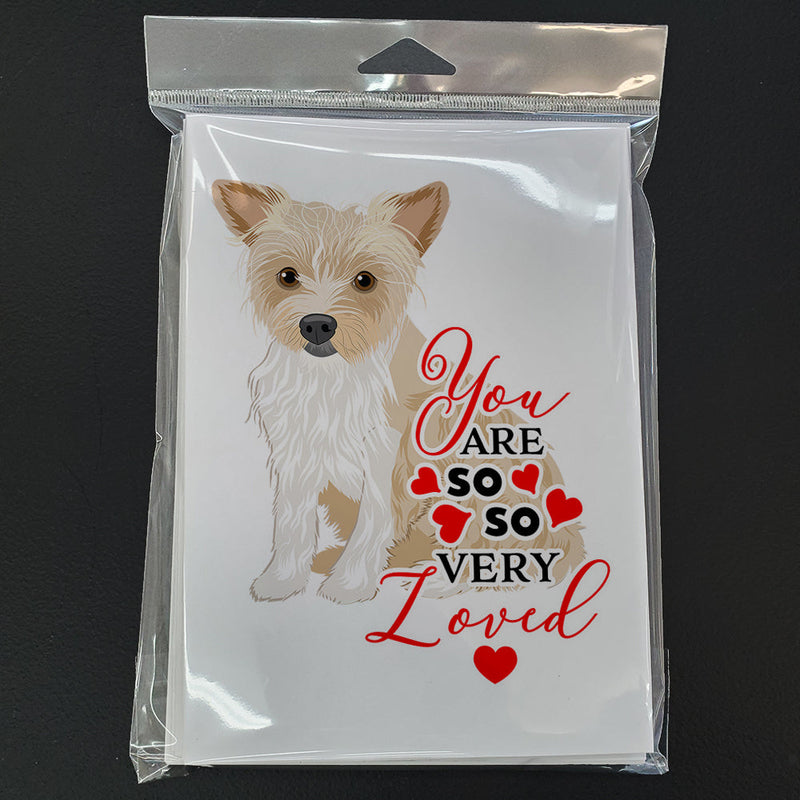 Yorkie Parti so Loved Greeting Cards and Envelopes Pack of 8