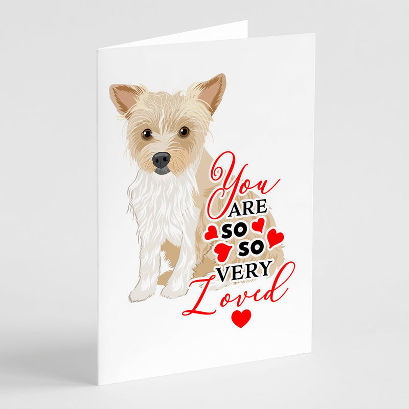 Yorkie Parti so Loved Greeting Cards and Envelopes Pack of 8