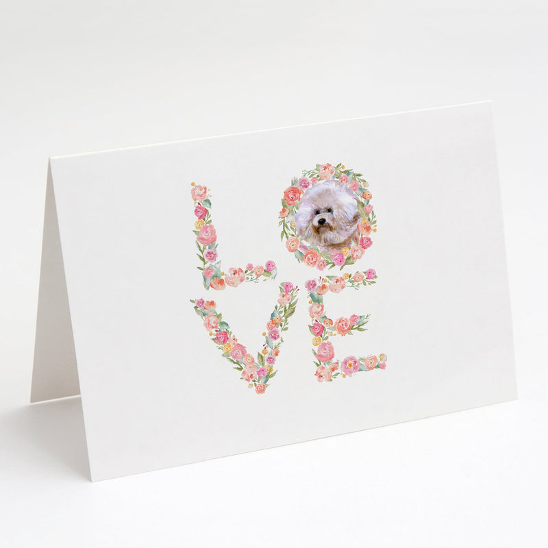 Bichon Frise Love Greeting Cards and Envelopes Pack of 8