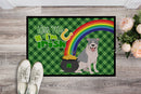 Blue and White Pit Bull Terrier St. Patrick's Day Doormat - 24x36 Decorative Floor Mat – Indoor/Outdoor Rug with Artistic Flair