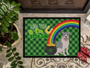 Blue and White Pit Bull Terrier St. Patrick's Day Doormat - 24x36 Decorative Floor Mat – Indoor/Outdoor Rug with Artistic Flair