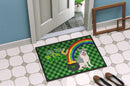 Blue and White Pit Bull Terrier St. Patrick's Day Doormat - 24x36 Decorative Floor Mat – Indoor/Outdoor Rug with Artistic Flair