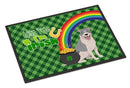 Blue and White Pit Bull Terrier St. Patrick's Day Doormat - 24x36 Decorative Floor Mat – Indoor/Outdoor Rug with Artistic Flair