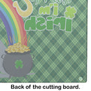 Blue Pit Bull Terrier St. Patrick's Day Glass Cutting Boards – Durable, Decorative Kitchen Art Large