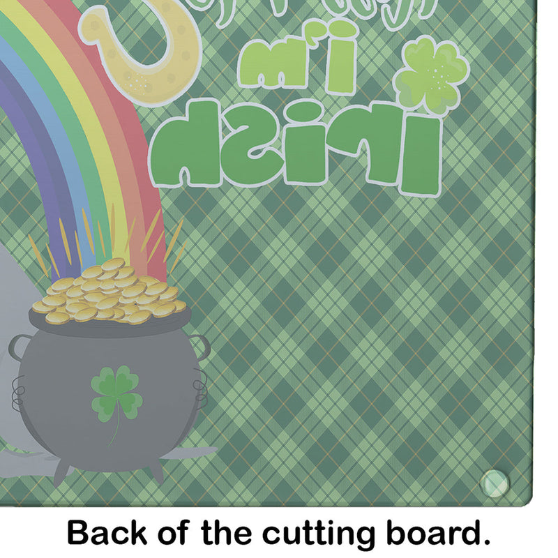 Blue Pit Bull Terrier St. Patrick's Day Glass Cutting Boards – Durable, Decorative Kitchen Art Large