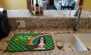 Black Tricolor Basset Hound St. Patrick's Day Dish Drying Mat – Absorbent, Artistic Kitchen Essentials