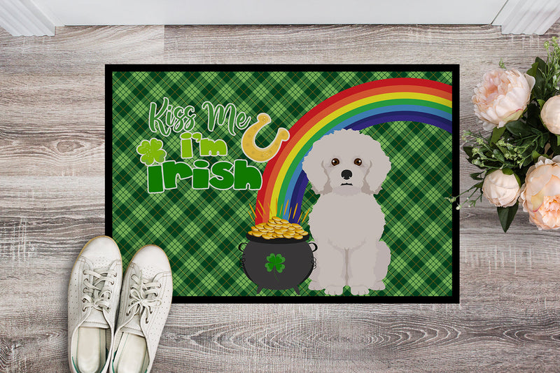 Bichon Frise St. Patrick's Day Doormat - 24x36 Decorative Floor Mat – Indoor/Outdoor Rug with Artistic Flair