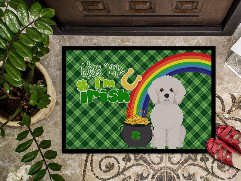 Bichon Frise St. Patrick's Day Doormat - 24x36 Decorative Floor Mat – Indoor/Outdoor Rug with Artistic Flair