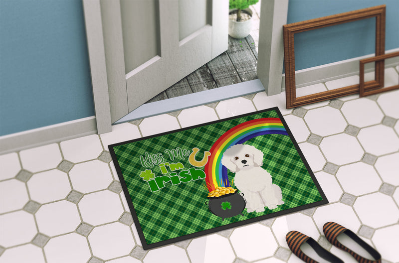 Bichon Frise St. Patrick's Day Doormat - 24x36 Decorative Floor Mat – Indoor/Outdoor Rug with Artistic Flair