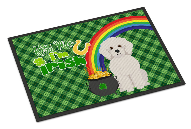 Bichon Frise St. Patrick's Day Doormat - 24x36 Decorative Floor Mat – Indoor/Outdoor Rug with Artistic Flair