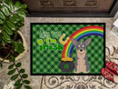 Blue and White Chihuahua St. Patrick's Day Doormat - 24x36 Decorative Floor Mat – Indoor/Outdoor Rug with Artistic Flair
