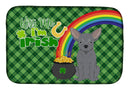 Blue Chihuahua St. Patrick's Day Dish Drying Mat – Absorbent, Artistic Kitchen Essentials