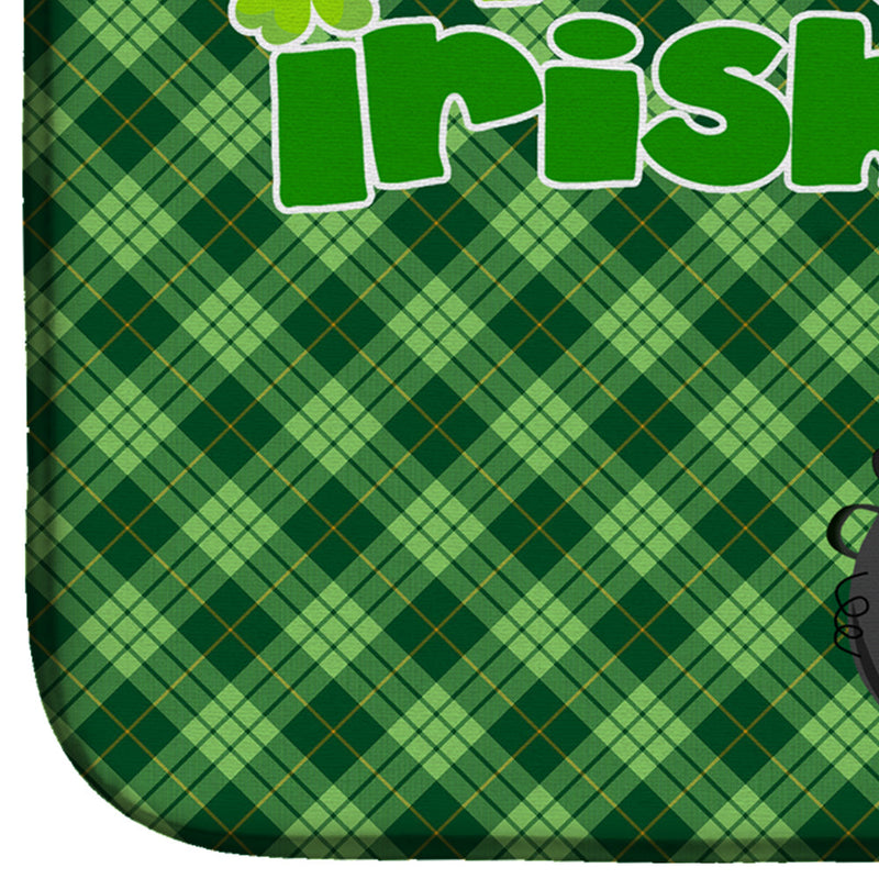 Gray Italian Greyhound St. Patrick's Day Dish Drying Mat – Absorbent, Artistic Kitchen Essentials