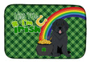 Black Newfoundland St. Patrick's Day Dish Drying Mat – Absorbent, Artistic Kitchen Essentials