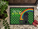 Black Newfoundland St. Patrick's Day Doormat - 24x36 Decorative Floor Mat – Indoor/Outdoor Rug with Artistic Flair