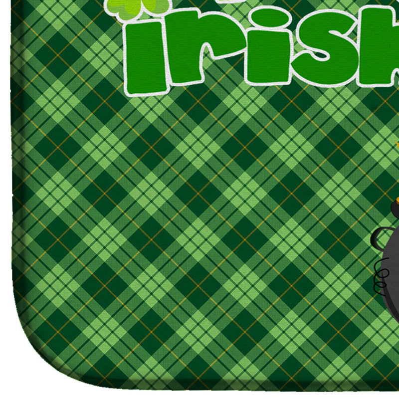 Toy Cream Poodle St. Patrick's Day Dish Drying Mat – Absorbent, Artistic Kitchen Essentials