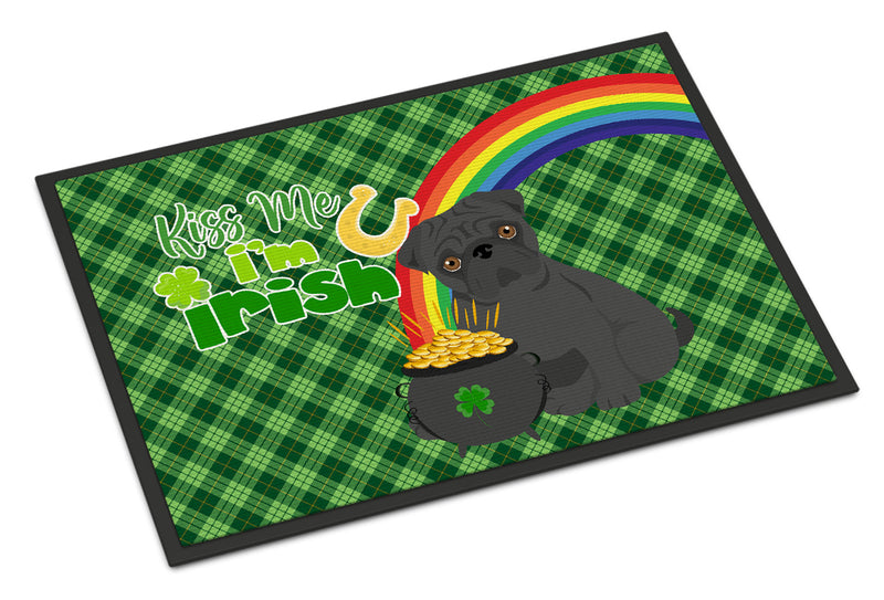Black Pug St. Patrick's Day Doormat - 24x36 Decorative Floor Mat – Indoor/Outdoor Rug with Artistic Flair