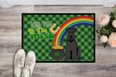 Black Natural Ears Schnauzer St. Patrick's Day Doormat - 24x36 Decorative Floor Mat – Indoor/Outdoor Rug with Artistic Flair