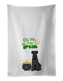 Black Natural Ears Schnauzer St. Patrick's Day White Kitchen Towel Set of 2 Dish Towels