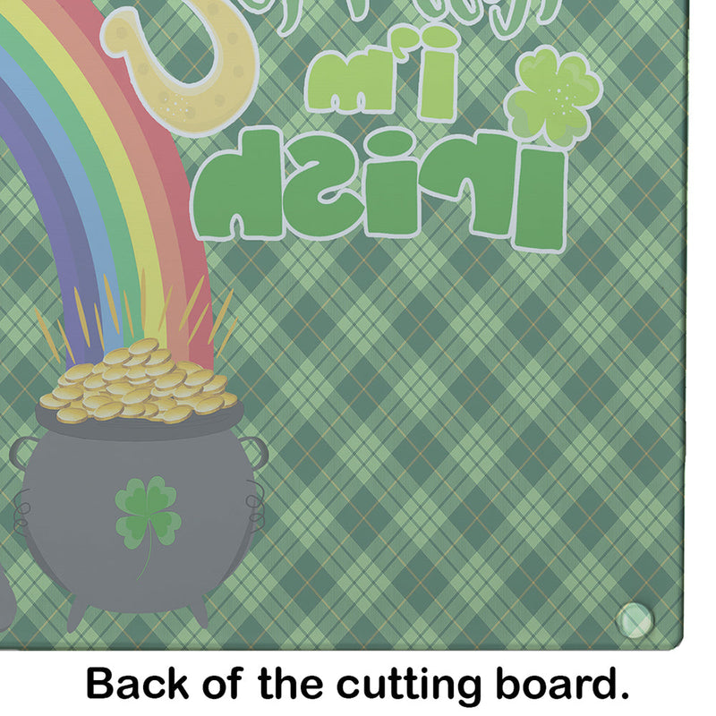 Black Schnauzer St. Patrick's Day Glass Cutting Boards – Durable, Decorative Kitchen Art Large