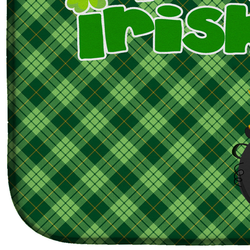 Black Scottish Terrier St. Patrick's Day Dish Drying Mat – Absorbent, Artistic Kitchen Essentials
