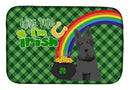 Black Scottish Terrier St. Patrick's Day Dish Drying Mat – Absorbent, Artistic Kitchen Essentials
