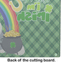 Blue Merle Sheltie St. Patrick's Day Glass Cutting Boards – Durable, Decorative Kitchen Art Large