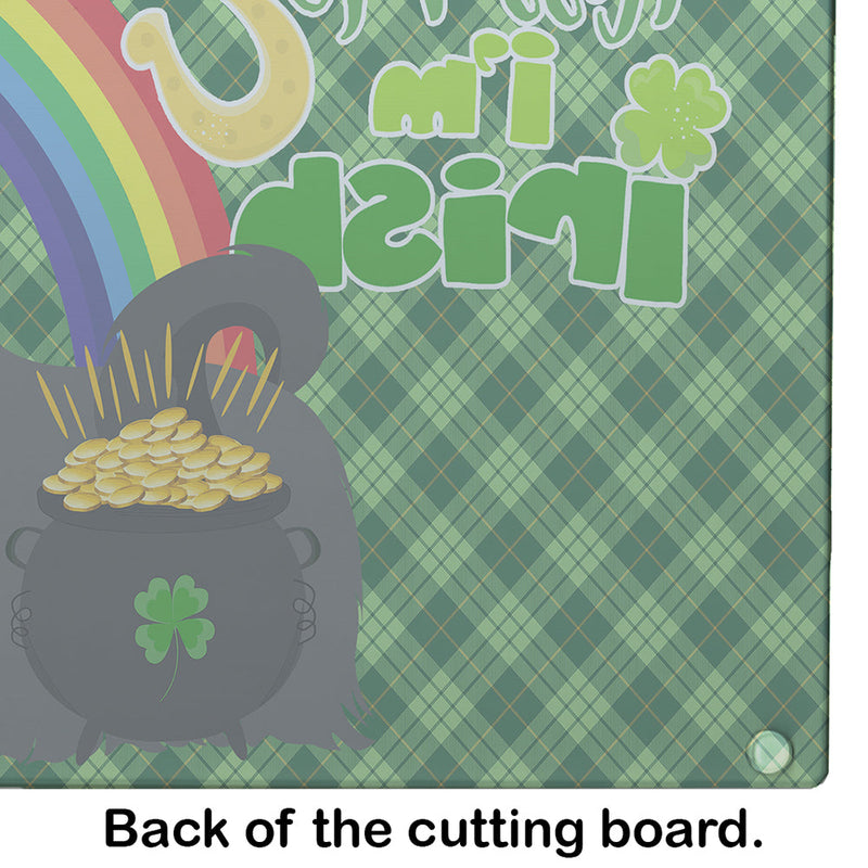 Black Shih Tzu St. Patrick's Day Glass Cutting Boards – Durable, Decorative Kitchen Art Large