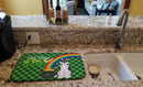 Black Siberian Husky St. Patrick's Day Dish Drying Mat – Absorbent, Artistic Kitchen Essentials