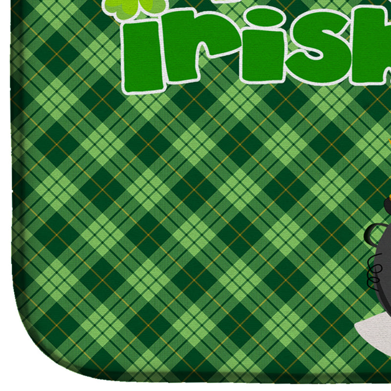 Blue Merle Cardigan Corgi St. Patrick's Day Dish Drying Mat – Absorbent, Artistic Kitchen Essentials
