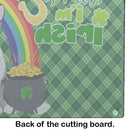 Blue Merle Cardigan Corgi St. Patrick's Day Glass Cutting Boards – Durable, Decorative Kitchen Art Large