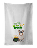 Blue Merle Cardigan Corgi St. Patrick's Day White Kitchen Towel Set of 2 Dish Towels