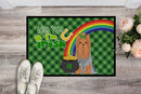 Blue and Tan Full Coat Yorkshire Terrier St. Patrick's Day Doormat - 24x36 Decorative Floor Mat – Indoor/Outdoor Rug with Artistic Flair