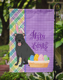 Black Pit Bull Terrier Easter Garden Flag – Decorative Outdoor Yard Flag