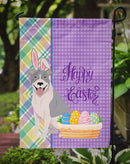 Blue and White Pit Bull Terrier Easter Garden Flag – Decorative Outdoor Yard Flag