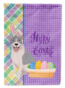 Blue and White Pit Bull Terrier Easter Garden Flag – Decorative Outdoor Yard Flag