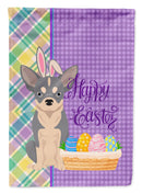 Blue and White Chihuahua Easter Garden Flag – Decorative Outdoor Yard Flag